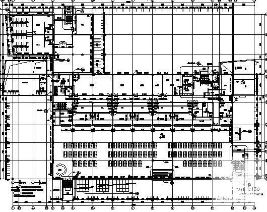 3层学院食堂建筑结构水暖电CAD施工图纸 - 3