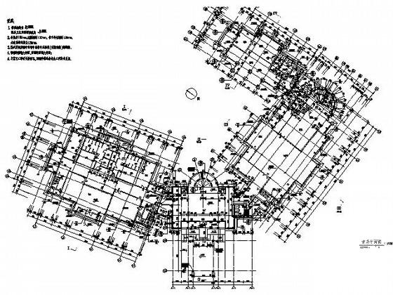 居住区西班牙风格会所建筑施工CAD图纸(儿童乐园) - 3