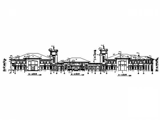 居住区西班牙风格会所建筑施工CAD图纸(儿童乐园) - 5