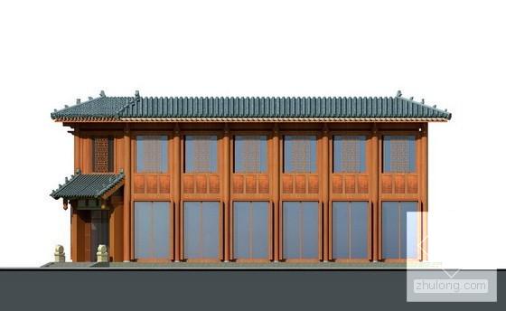 2层仿古建筑茶楼建筑方案设计CAD图纸（效果图纸） - 2