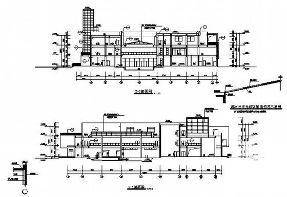 高档小区4层会所建筑CAD施工图纸 - 2
