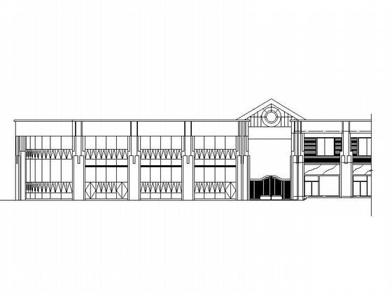 居住区2层会所建筑施工CAD图纸 - 1