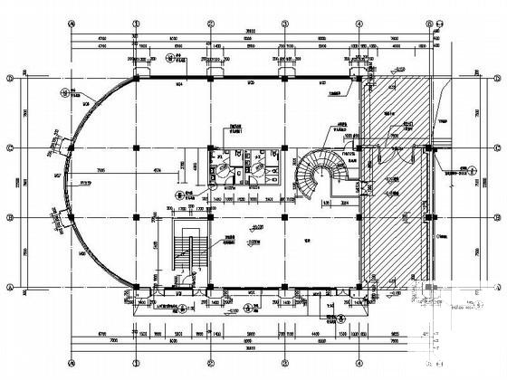 居住区2层会所建筑施工CAD图纸 - 3