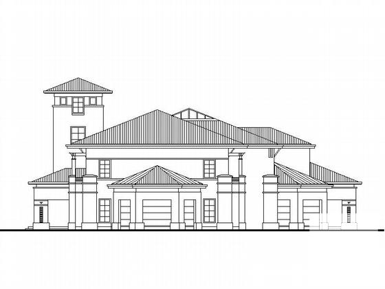 2层欧式会所建筑方案设计CAD图纸 - 1