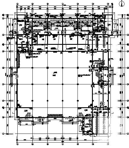 职业技术学校3层食堂建筑施工CAD图纸 - 3