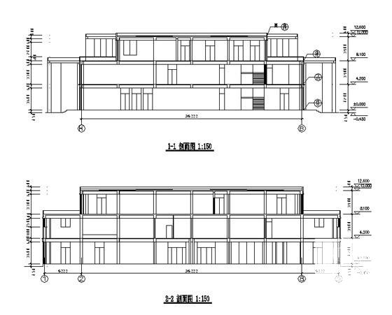 3层会所建筑CAD施工图纸 - 4