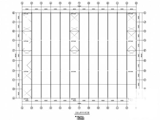 25米跨门式刚架结构机械公司厂房结构CAD施工图纸 - 2