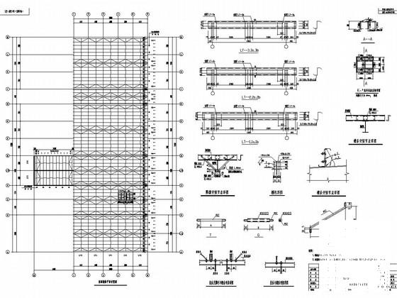 地上单层排架结构大型汽车展厅结构CAD施工图纸 - 4