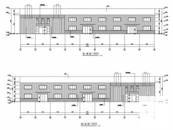 门式刚架结构汽车城仓储厂房结构CAD施工图纸（5栋含建筑图纸） - 1