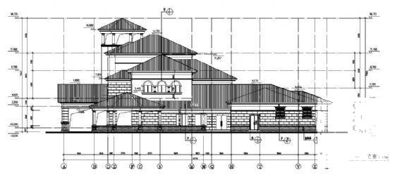2层楼盘会所建筑施工CAD图纸(人防工程等级) - 4