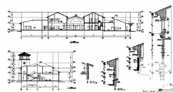 2层楼盘会所建筑施工CAD图纸(人防工程等级) - 5