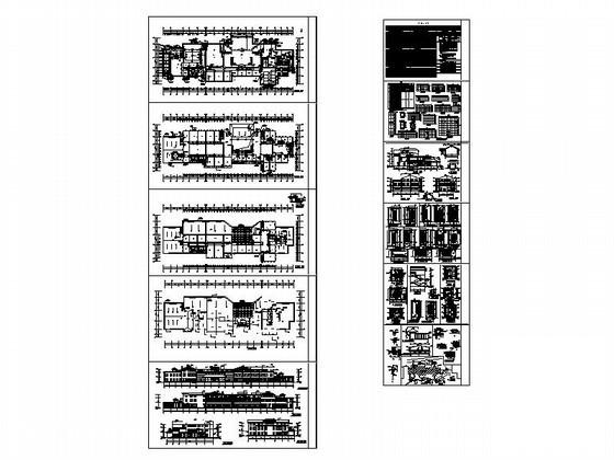 旅游公司3层接待中心建筑施工CAD图纸 - 4