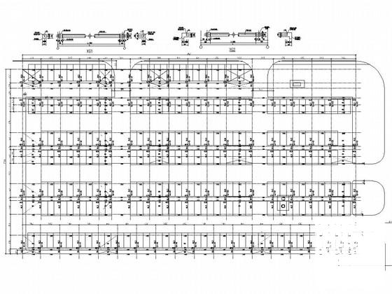 1层轻钢结构存车棚结构CAD施工图纸 - 3