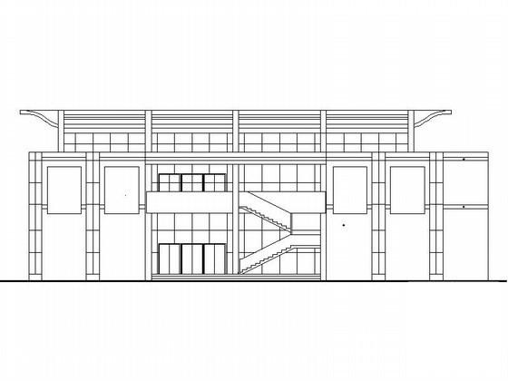 学校3层食堂、多功能厅建筑扩初CAD图纸 - 1