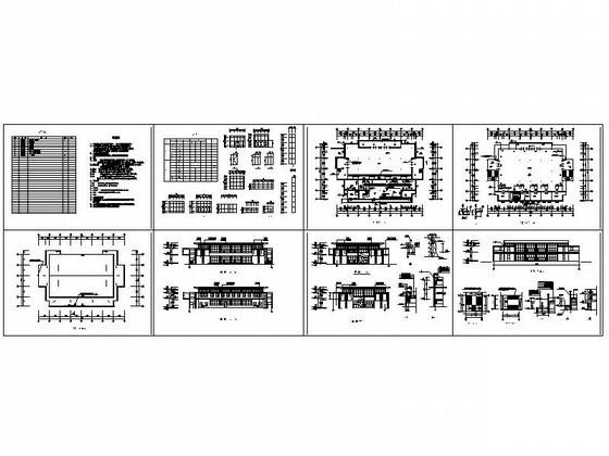 学校3层食堂、多功能厅建筑扩初CAD图纸 - 4