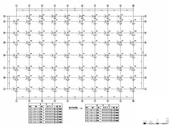 地上2层钢网架结构农贸市场结构CAD施工图纸(基础平面图) - 3