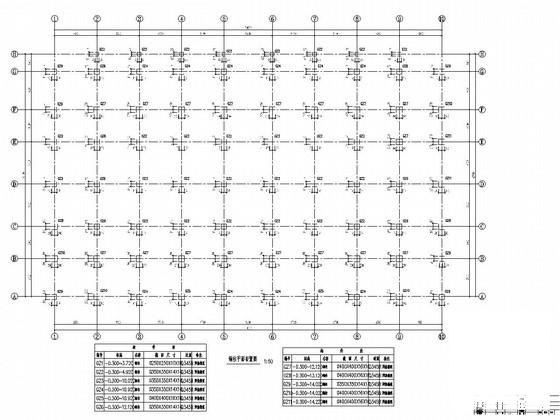 地上2层钢网架结构农贸市场结构CAD施工图纸(基础平面图) - 3