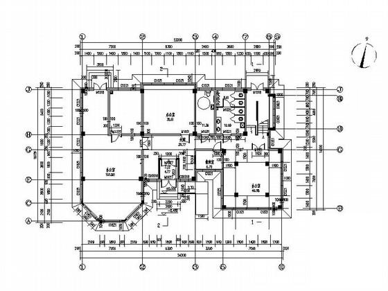 欧式3层商务会所建筑施工CAD图纸(抗震设防类别) - 3