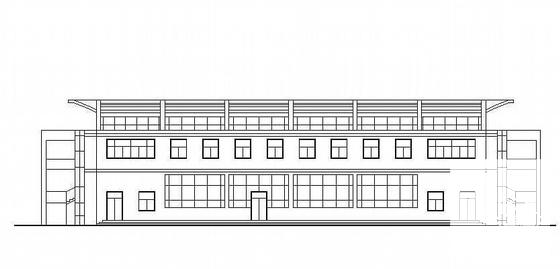 学院2层新餐厅建筑CAD施工图纸 - 1