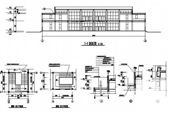 学院2层新餐厅建筑CAD施工图纸 - 2