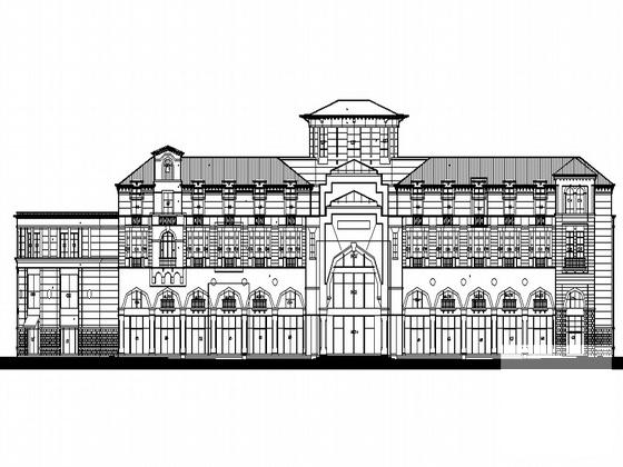 科技产业园4层会所建筑CAD施工图纸(框架结构) - 1