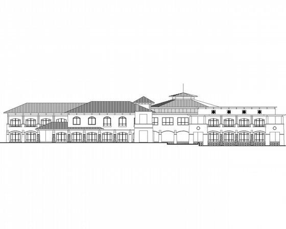 别墅区2层豪华会所建筑方案设计CAD图纸(平面图) - 1