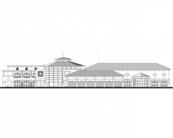 别墅区2层豪华会所建筑方案设计CAD图纸(平面图) - 4