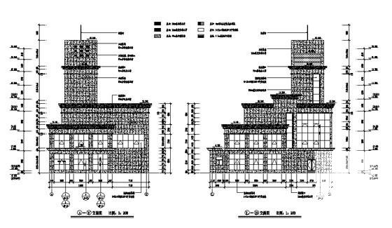 休闲会所外装幕墙建筑竣工图纸 - 4