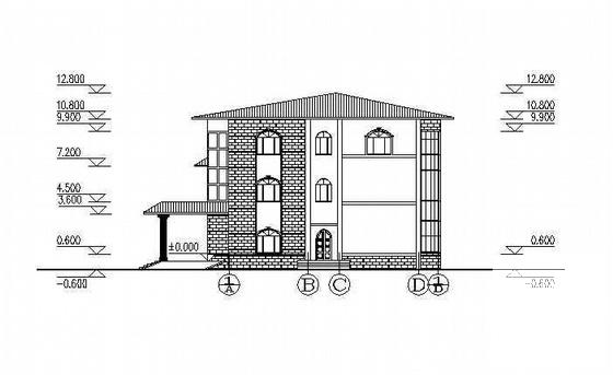 3层小型办公楼和食堂浴室建筑施工CAD图纸(抗震设防类别) - 2