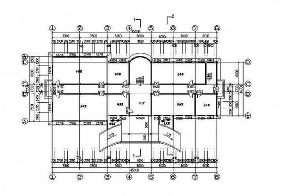 3层小型办公楼和食堂浴室建筑施工CAD图纸(抗震设防类别) - 3
