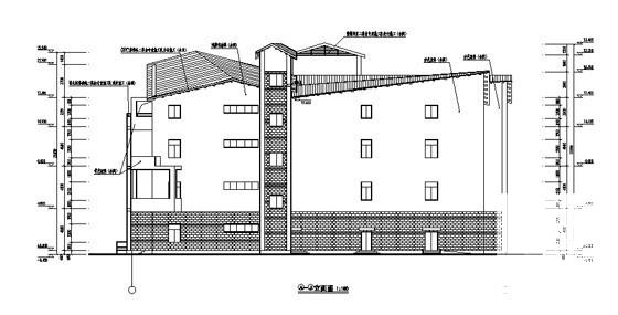 农业大学校区4层食堂建筑施工CAD图纸(抗震设防类别) - 4