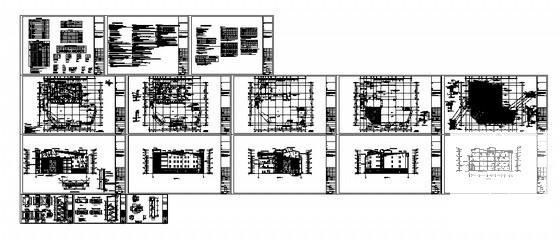 农业大学校区4层食堂建筑施工CAD图纸(抗震设防类别) - 5
