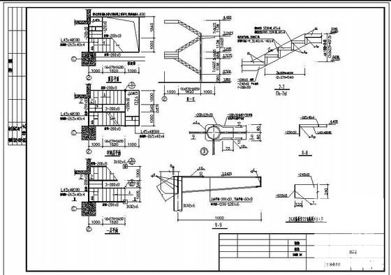 土建结构上增加钢梯结构CAD施工图纸 - 2