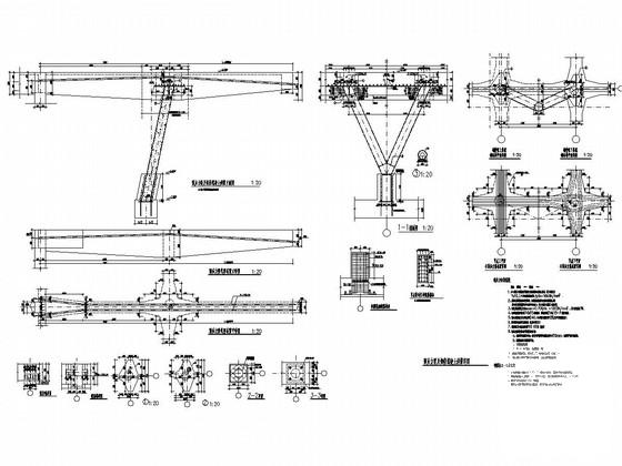 单层钢桁架结构体育馆结构CAD施工图纸(平面布置图) - 4