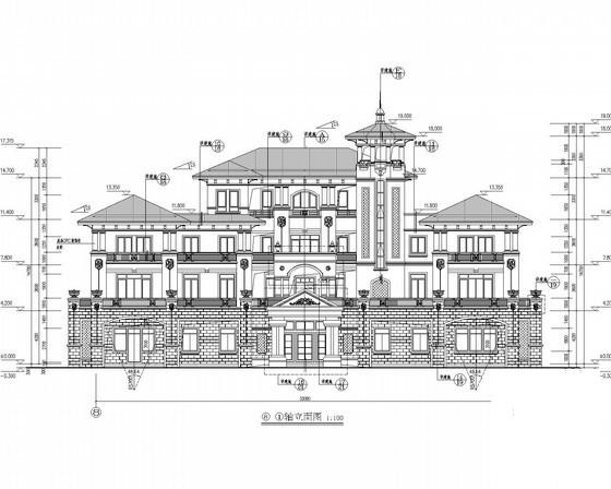 4层豪华私人会所建筑施工CAD图纸 - 4