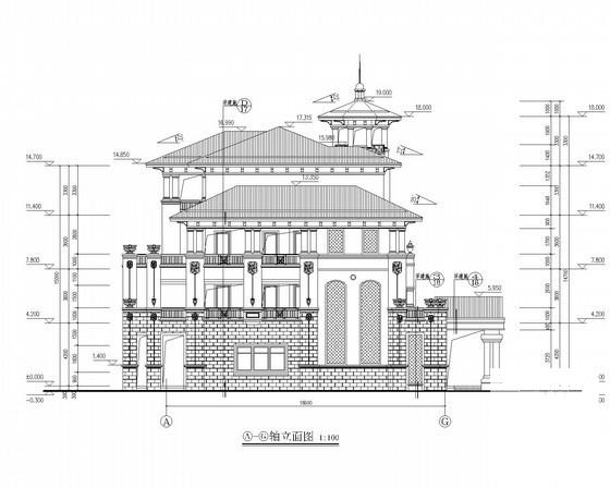 4层豪华私人会所建筑施工CAD图纸 - 5