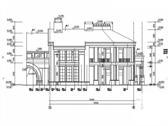 欧式风格两层会所建筑施工CAD图纸（国内知名地产）(门窗大样) - 5