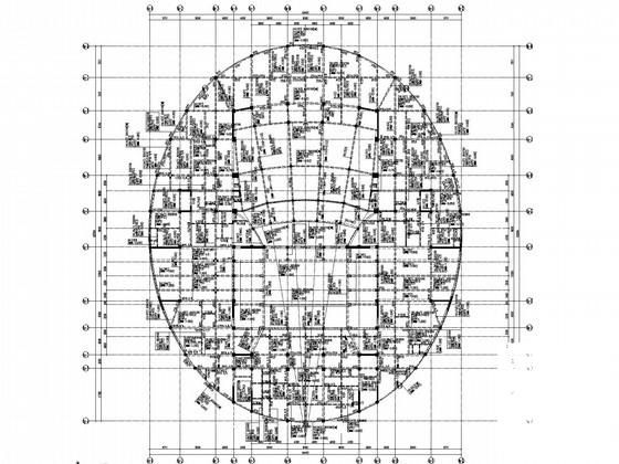 椭圆形钢混框架演艺中心结构CAD施工图纸 - 4