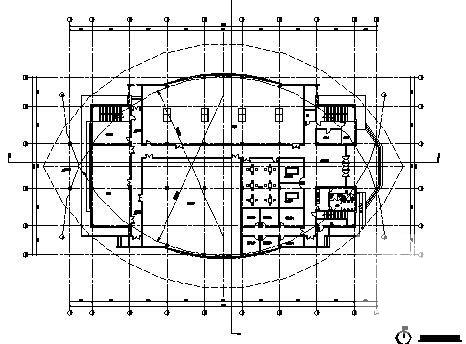 惠山学校规划区2层体育馆建筑结构方案设计CAD图纸 - 3