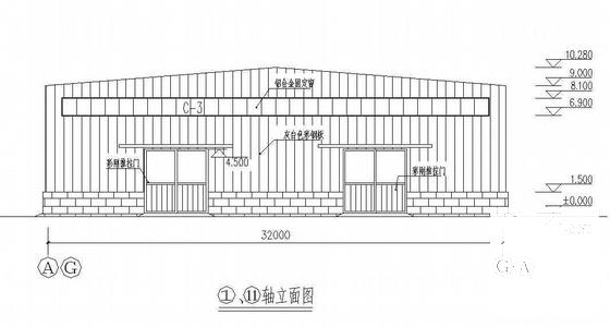 钢构公司厂房建筑结构CAD施工图纸(门式刚架轻型房屋) - 2