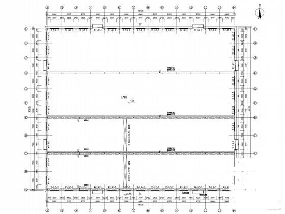 单层钢结构厂房建筑结构CAD施工图纸 - 3