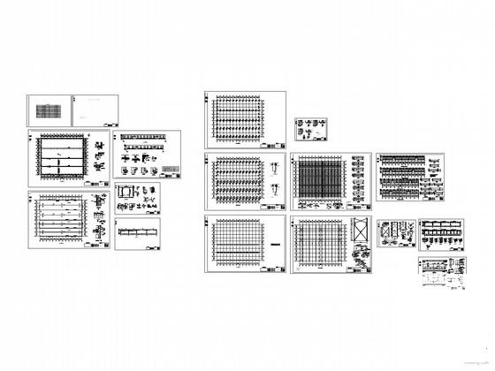 单层钢结构厂房建筑结构CAD施工图纸 - 4