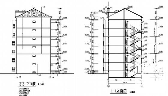 （毕业设计方案）6层砖混结构住宅楼建筑结构CAD施工图纸（附有计算书） - 2