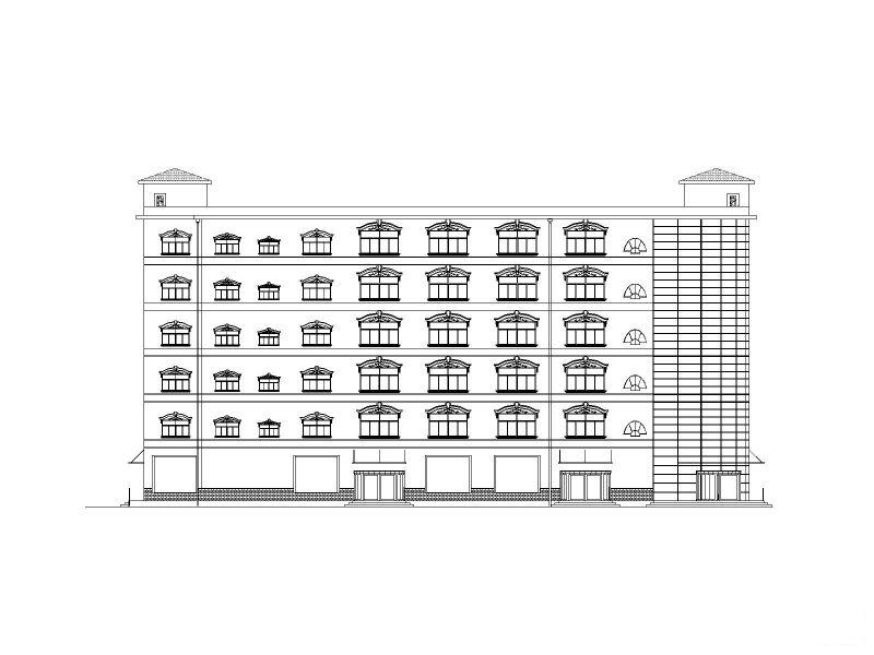 6层商务楼建筑结构CAD施工图纸 - 1