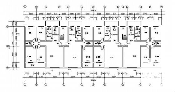 金江镇移民安置一期工程6层住宅楼建筑结构CAD施工图纸 - 3