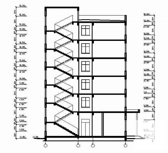时代大厦办公楼建筑结构CAD施工图纸（毕业设计方案）(现浇钢筋混凝土) - 3