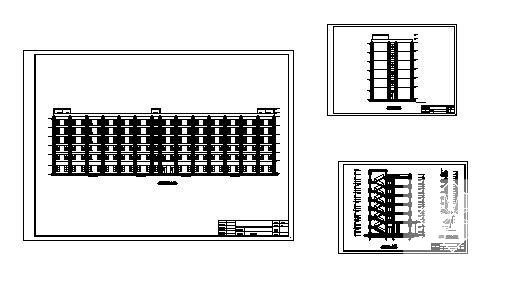 中学综合办公楼设计建筑结构CAD施工图纸(现浇钢筋混凝土) - 2