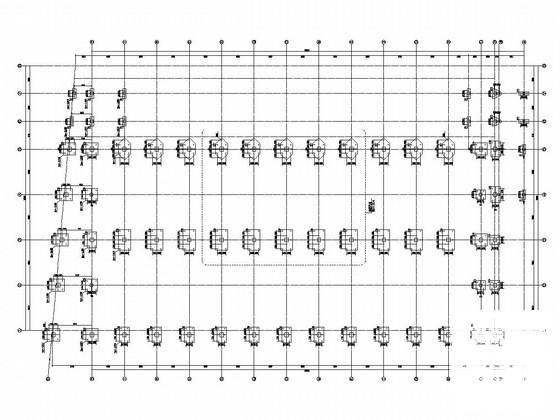 2层钢筋混凝土与钢混合框架结构体育馆群结构CAD施工图纸(平面布置图) - 2