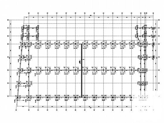 2层钢筋混凝土与钢混合框架结构体育馆群结构CAD施工图纸(平面布置图) - 3
