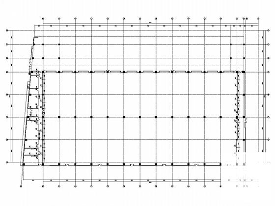 2层钢筋混凝土与钢混合框架结构体育馆群结构CAD施工图纸(平面布置图) - 4